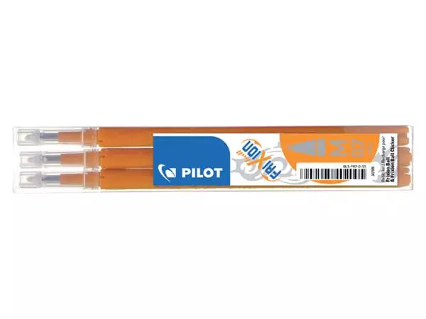 Een Rollerpenvulling PILOT friXion medium oranje set à 3 stuks koop je bij De Joma BV