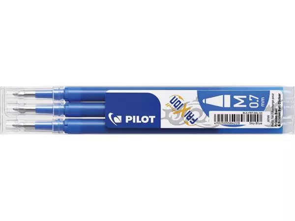 Een Rollerpenvulling Pilot friXion medium hemelsblauw set à 3 stuks koop je bij De Rijk Kantoorshop