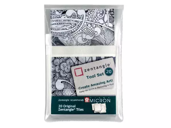 Een Sakura Zentangle tiles 20 delig wit koop je bij van Kerkvoorde & Hollander B.V.