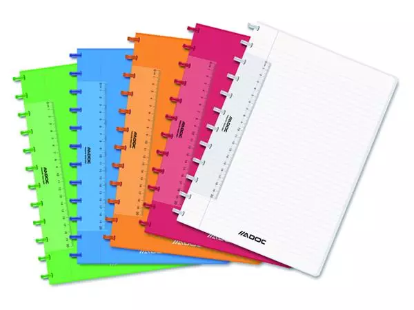Buy your Schrift Adoc A4 lijn 144 pagina's 90gr assorti at QuickOffice BV