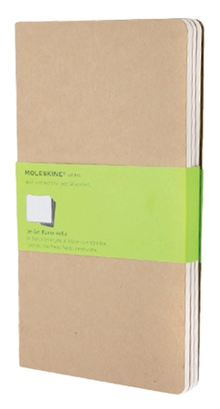 Een Schrift Moleskine 130x210mm blc 160pag kraft 3st koop je bij All Office Kuipers BV