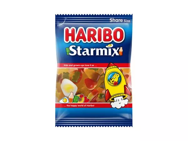 Een Snoep Haribo Starmix zak 250gr koop je bij De Joma BV