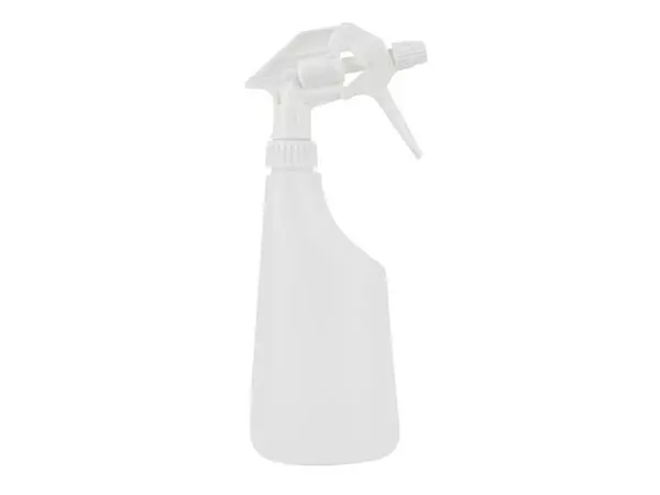 Een Sproeiflacon Cleaninq 600ml leeg zonder logo transparant koop je bij QuickOffice BV