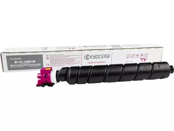 Een Toner Kyocera TK-8555M rood koop je bij van Kerkvoorde & Hollander B.V.