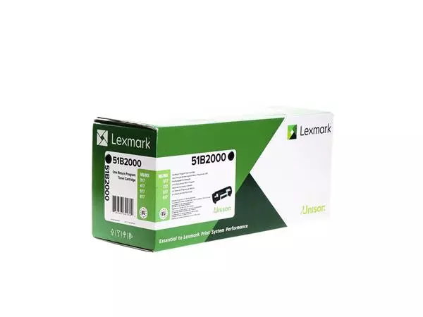 Een Tonercartridge Lexmark 51B2000 zwart koop je bij Deska Alles voor Kantoor