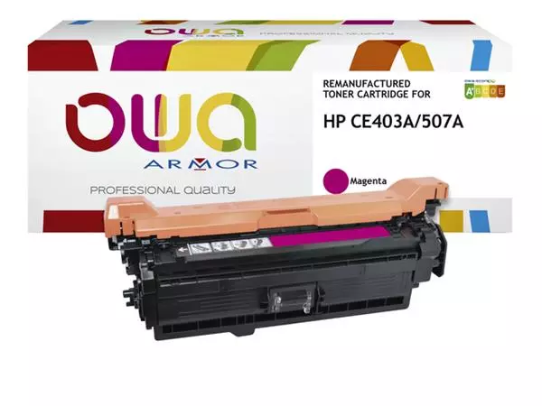 Een Tonercartridge OWA alternatief tbv HP CE403A rood koop je bij Romijn Office Supply