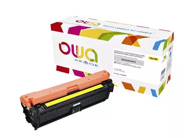 Een Tonercartridge OWA alternatief tbv HP CE742A geel koop je bij Schellen Boek- en Kantoorboekhandel