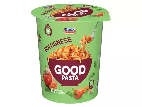 Een Good Pasta Unox spaghetti bolognese cup koop je bij Sysdicom BV