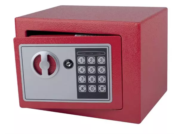 Kluis Pavo mini elektronisch 230x170x170mm rood