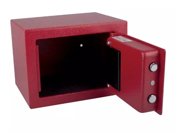 Een Kluis Pavo mini elektronisch 230x170x170mm rood koop je bij Kwantinex