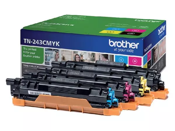 Een Toner Brother TN-243 zwart + 3 kleuren koop je bij All Office Kuipers BV