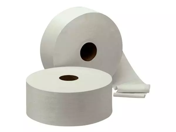 Een Toiletpapier Cleaninq Maxi Jumbo 2laags 380m 6rollen koop je bij Den Otter Kantoorpartners B.V.