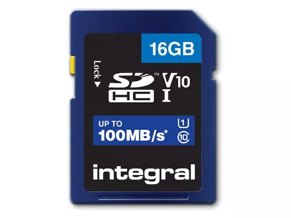 Een Geheugenkaart Integral SDHC V10 16GB koop je bij De Joma BV