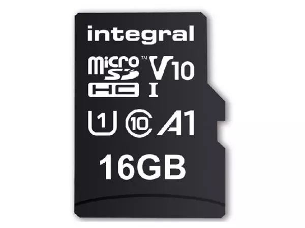 Een Geheugenkaart Integral microSDHC V10 16GB koop je bij Sysdicom BV