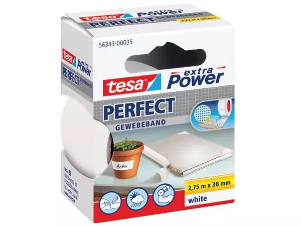 Een Textieltape tesa® extra Power Perfect 2.75mx38mm wit koop je bij Sysdicom BV