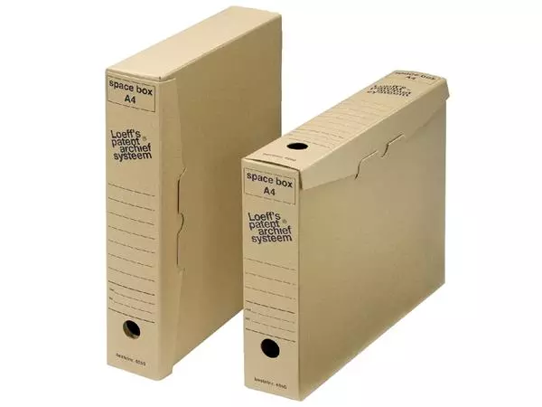 Een Archiefdoos Loeff's Space Box 4550 A4 320x240x60mm koop je bij QuickOffice BV