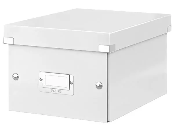 Een Opbergbox Leitz WOW Click & Store 220x160x282mm wit koop je bij iPlusoffice