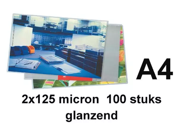 Een Lamineerhoes Quantore A4 2x125micron 100stuks koop je bij Topkantoor Repro Creatief