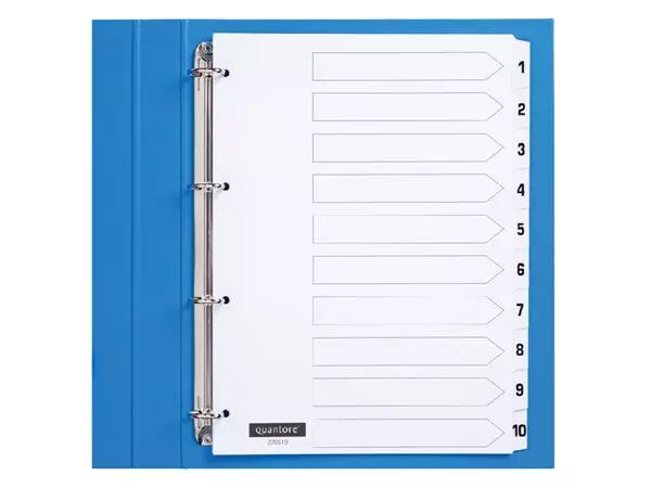 Een Intercalaires Quantore 4 perf numéro 1-10 blanc carton koop je bij QuickOffice BV