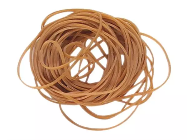 Een Elastiek Standard Rubber Bands 12 40x1.5mm 500gr 3300 stuks bruin koop je bij De Joma BV