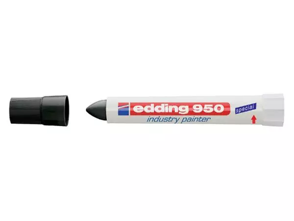 Buy your Viltstift edding 950 pastamarker industry rond 10mm zwart blister à 1 stuk at QuickOffice BV