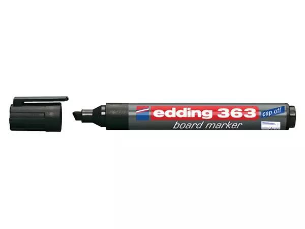 Een Viltstift edding 363 whiteboard schuin 1-5mm zwart koop je bij Friese Schrijfkamer