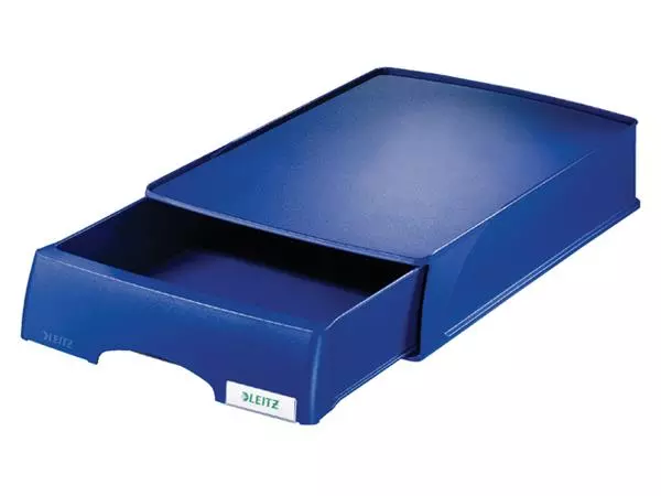 Een Brievenbak Leitz Plus met lade A4 maxi blauw koop je bij Quality Office Supplies