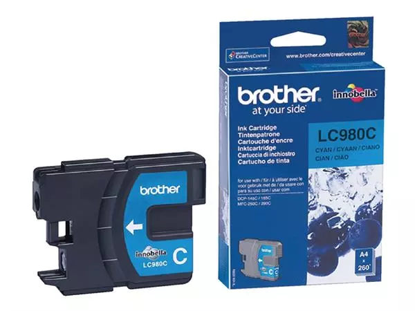 Inktcartridge Brother LC-980C blauw