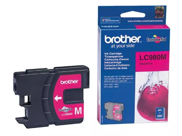 Buy your Inktcartridge Brother LC-980M rood at QuickOffice BV