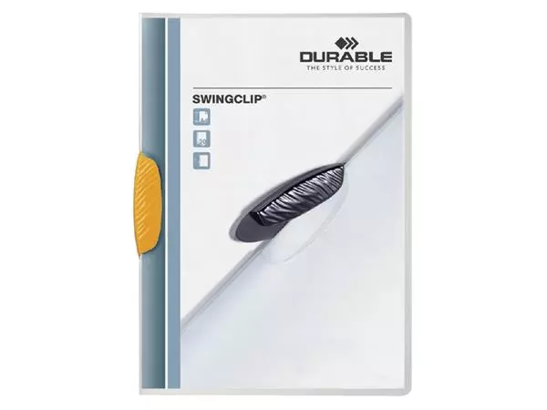 Een Klemmap Durable Swingclip 30 vellen geel koop je bij Kantorice office & business supplies