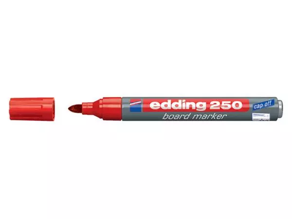 Een Viltstift edding 250 whiteboard rond 1.5-3mm rood koop je bij Continu Kantoor