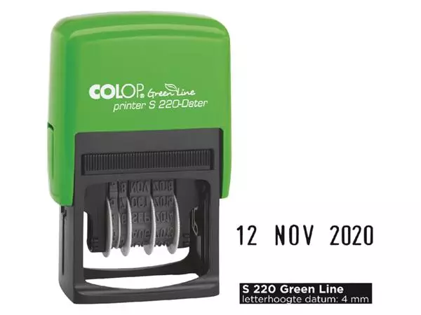 Buy your Datumstempel Colop S220 green line 4mm at QuickOffice BV