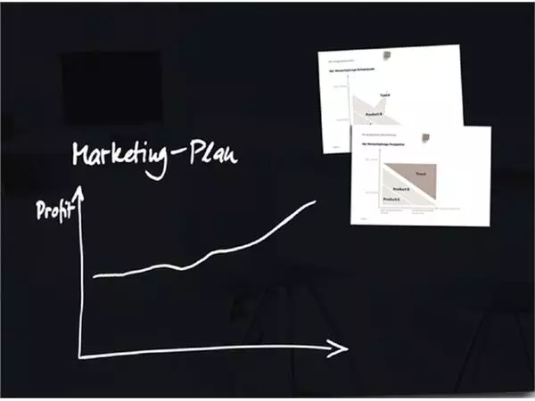 Een Glasbord Sigel magnetisch 1200x900x18mm zwart koop je bij Clippz! Office Supplies