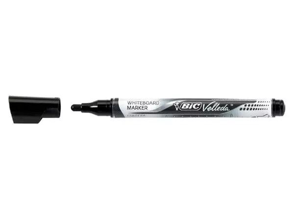 Een Viltstift Bic Velleda liquid whiteboard rond medium zwart koop je bij Continu Kantoor