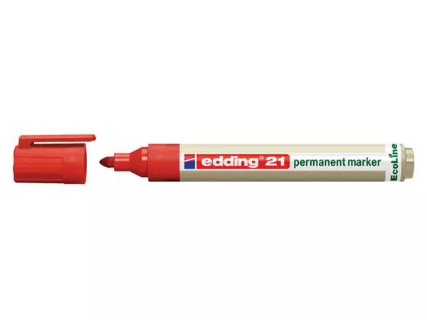 Een Viltstift edding 21 Ecoline rond rood 1.5-3mm koop je bij De Joma BV