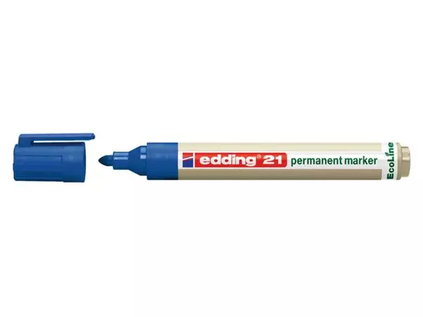 Een Viltstift edding 21 Ecoline rond blauw 1.5-3mm koop je bij De Rijk Kantoorshop