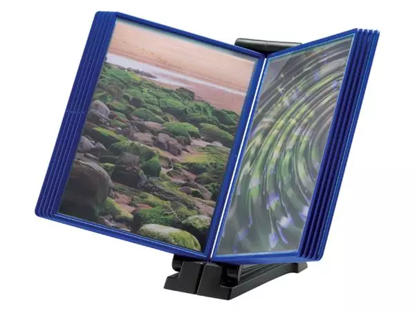 Een Infomanager Djois Flex-O-Frame basis met 10-tassen antraciet/blauw koop je bij Romijn Office Supply