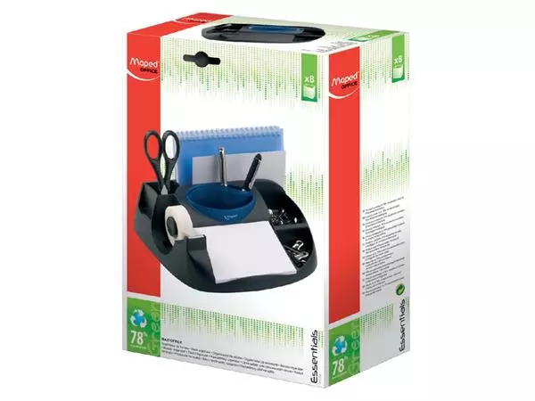 Een Organiseur bureau Maped Essentials Green Maxi 8 compartiments noir koop je bij QuickOffice BV