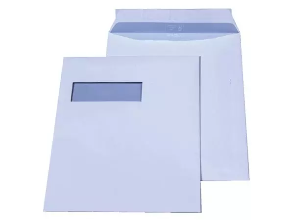 Een Envelop Hermes akte C4 229x324mm venster 4x11links 250stuks koop je bij Supply Mij