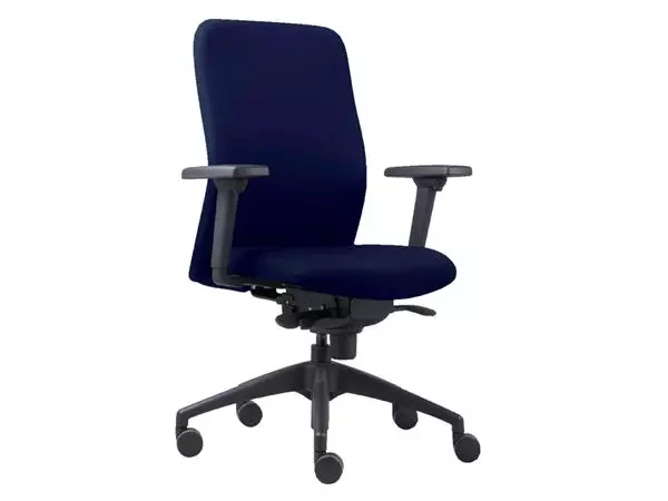 Een Bureaustoel Euroseats Vigo blauw koop je bij Friese Schrijfkamer