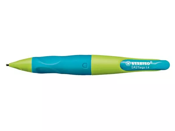 Een Vulpotlood STABILO Easyergo HB 1.4mm rechtshandig limoen/aquamarine blister à 1 stuk koop je bij Romijn Office Supply