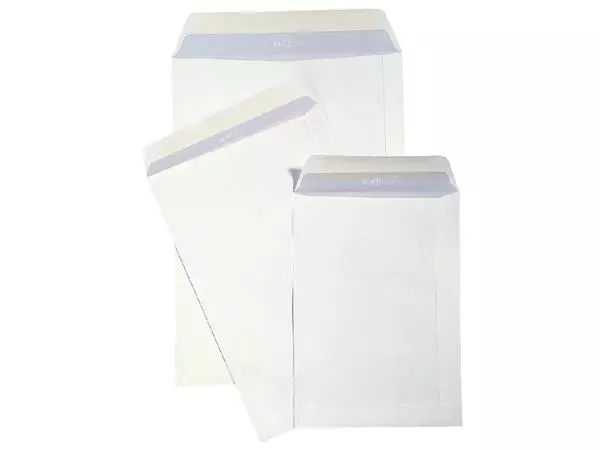 Een Envelop Hermes akte EB4 262x371mm zelfklevend wit pak à 10 stuks koop je bij De Joma BV