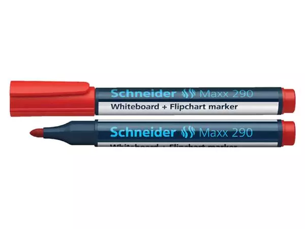 Een Viltstift Schneider Maxx 290 whiteboard rond 2-3mm rood koop je bij Kantoorboekhandel Van Atten