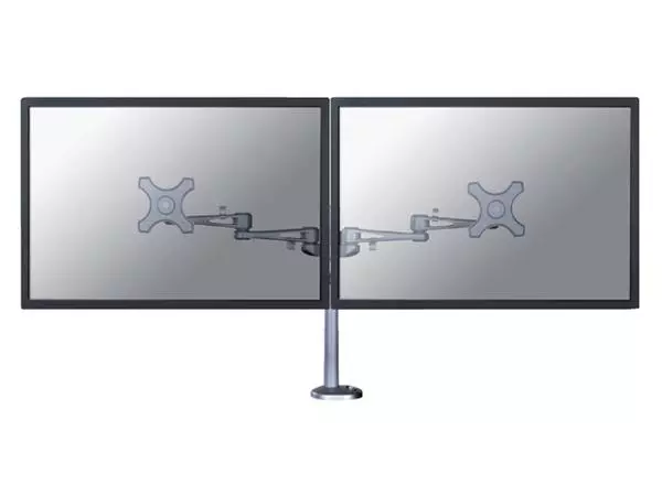 Een Monitorarm Neomounts D935DG 2x10-27" doorvoer zilvergrijs koop je bij Sysdicom BV