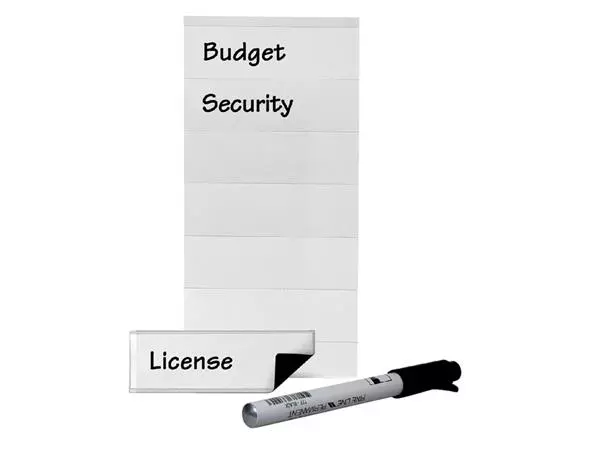Etikethouder Djois 25x75mm magnetisch transparant 6 stuks