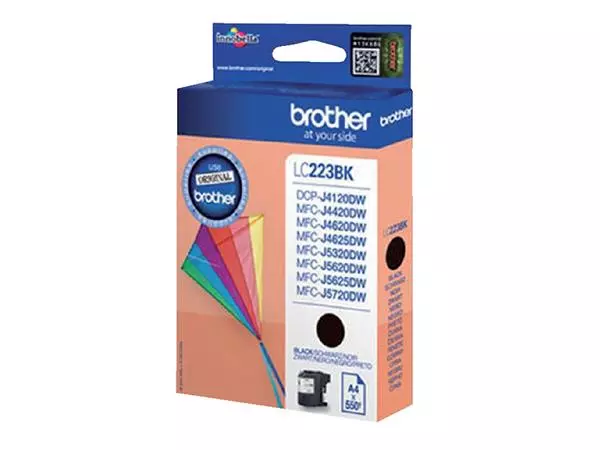 Een Inktcartridge Brother LC-223BK zwart koop je bij van Kerkvoorde & Hollander B.V.