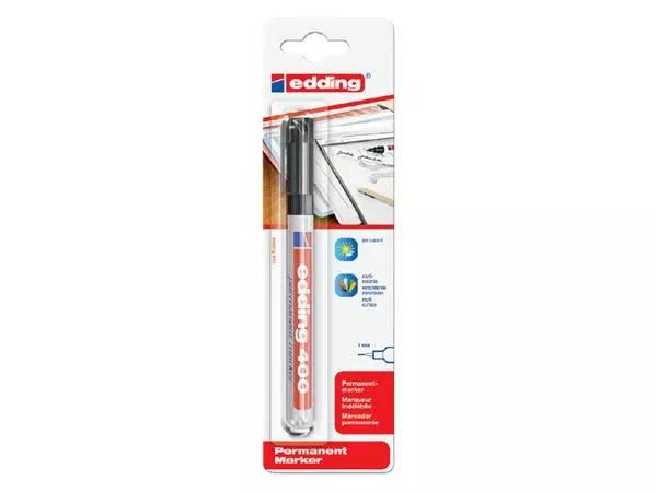 Buy your Viltstift edding 400 rond 1mm zwart blister à 1 stuk at QuickOffice BV