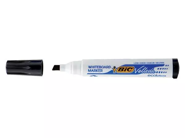 Een Viltstift Bic Velleda 1751 whiteboard schuin large zwart koop je bij Kantoorboekhandel Van Atten