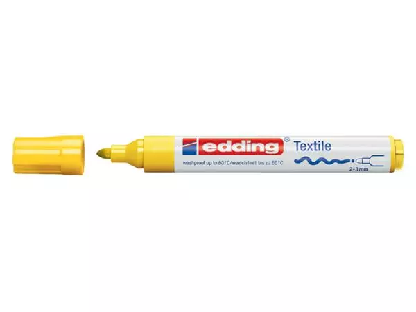 Een Viltstift edding 4500 textiel rond 2-3mm geel koop je bij Supply Mij