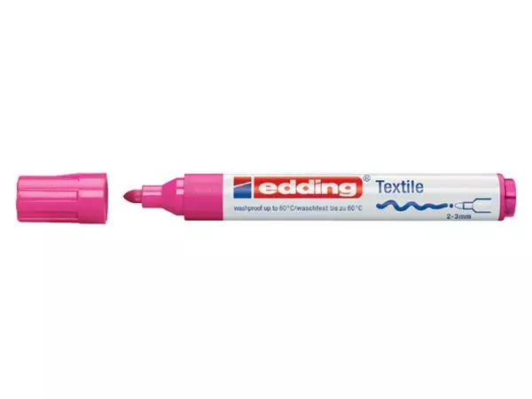 Een Viltstift edding 4500 textiel rond 2-3mm roze koop je bij Peter Wind